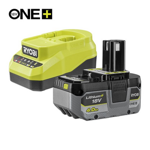 Комплект Ryobi RC18120-240 ONE+ Lithium+ акумуляторна батарея RB1840X 18V 4Ah + зарядний пристрій RC18120A 2.0A Compact Charger 5133003363 фото