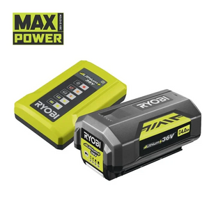 Комплект Ryobi RY36BC17A-140 MAX POWER Lithium+ акумуляторна батарея RY36B40B 36V 4Аh + зарядний пристрій RY36C17A 1.7A Compact Charger 5133004704 фото