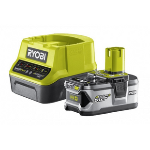 Комплект Ryobi RC18120-150 ONE+ Lithium+ акумуляторна батарея RB1850X 18V 5Ah + зарядний пристрій RC18120A 2.0A Compact Charger 5133003366 фото