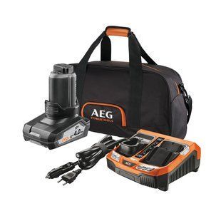 Комплект AEG SETL1240BLK акумуляторна батарея L1240 + зарядний пристрій BLK1218 + фірмова сумка для інструментів 4932451628 фото