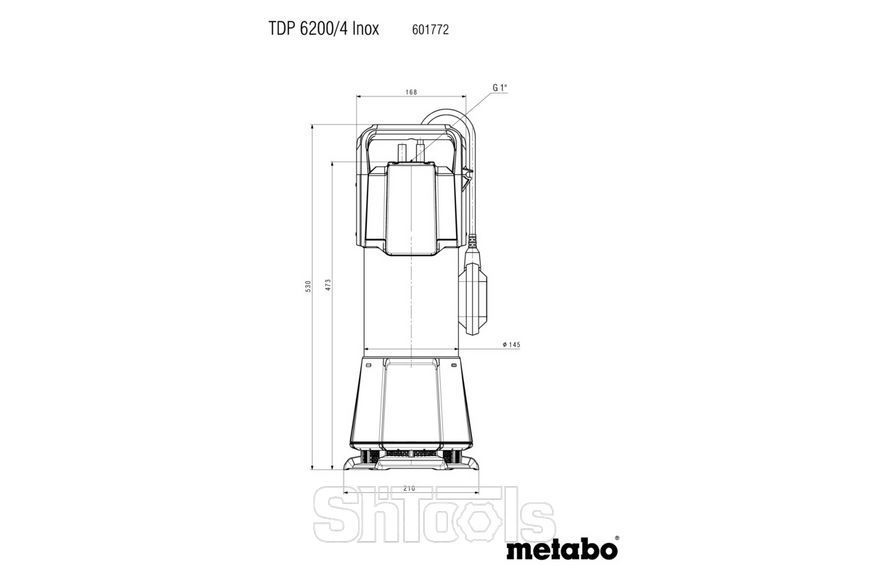 Занурювальний насос високого тиску Metabo TDP 6200/4 INOX для чистої води 601772000 фото