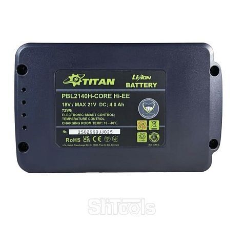 Акумуляторна батарея TITAN PBL2140H-CORE Hi-EE SYSTEM CORE21 21V 4Ah EVE 2202411969 фото