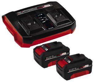 Комплект Einhell Power-X-Change Twincharger Kit 2 акумуляторні батареї 18V 4Ah + зарядний пристрій Power-X-Twincharger 3 A 4512112 фото